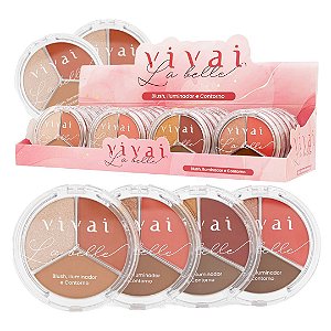 Vivai - Trio Blush Contorno Iluminador La Belle 1230 - 24 Und
