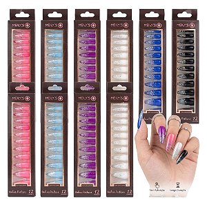 Meilys - Unhas Postiças Glitter Stiletto MU9005 - 12 Un Sort