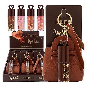 Femme Paris - Lip Gloss Chaveiro Bolsa FR203 - 12 Und