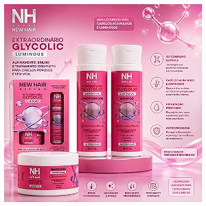 Belkit - Kit Mascara Shampoo e Condicionador Glycolic -  3 Und