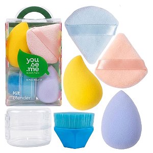 Face Beautiful -  Kit de 05 Esponjas de Maquiagem YO119