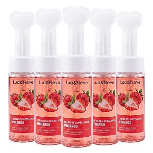 Lua e Neve - Espuma de Limpeza Coração Morango LN5501011 - 12 Und