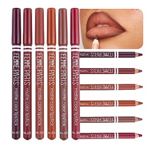 Femme Paris - Lapis Labial Matte Color Lipstick FR058 - 12 Und