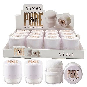 Vivai - Po Translucido Matificante com Esponja Pure Skin 1118 - 12 Und