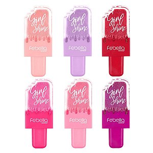 Febella - Lip Gloss Girl Shine Picole Glitter LG40517 - 6 Un