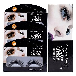 Miss France - Cilios Postiços  MF6994 006  - Display C/ 10 pares