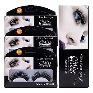 Miss France - Cilios Postiços MF6994 008 - Display C/ 10 pares