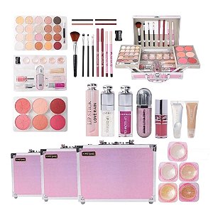 Love Rain - Maleta de Maquiagem Kit Completo - 03 Maletas
