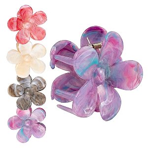 Importado - Prendedor de Cabelo Piranha Margarida Sortido MM5676 - 06 Und