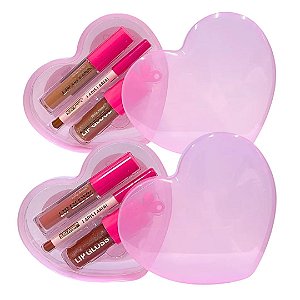 Belle Angel - Kit Coração Fofo 3 em 1Batom e Lip Gloss RB067 (Validade: 04/2029)