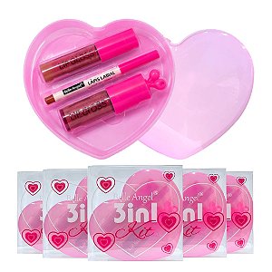 Belle Angel - Kit Coração Fofo Gloss e Lapis 3 em 1 RB067 - 06 Und (Validade: 04/2029)