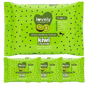 Face Beautiful - Lenço Lovely Kiwi + Chá Verde FB597 - 12Und