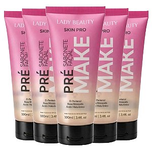 Lady Beauty - Sabonete Facial Pré Make Skin Pro PRO24 - 12 Und (Validade: 07/2029)