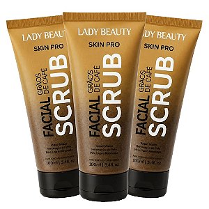 Lady Beauty - Esfoliante Facial Graos de Cafe Skin Pro PRO37 - 06 Und (Validade: 05/2029)