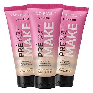 Lady Beauty - Sabonete Facial Pré Make Skin Pro PRO24 - 06 Und (Validade: 07/2029)