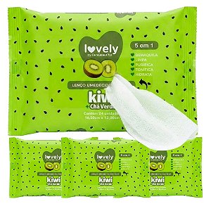 Face Beautiful - Lenço Lovely Kiwi + Chá Verde FB597 - 06 Un