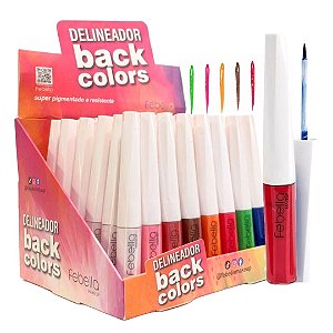 Febella - Delineador Colorido Líquido Back Colors DEL30103 - 48 Und (Validade: 12/2028)