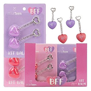 Mia Teen - Kit Lip Balm Coração BFF 573 - 24 Und (Validade: 10/2028)