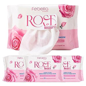 Febella - Lenço Demaquilante Rosa Mosqueta Make Out LRM50704 - 06 Pct (Validade: 01/2029)