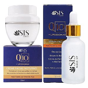 ISIS - Kit Serum  e Creme Facial Noturno  Q10 Lipossomas (Validade: 04/2029)