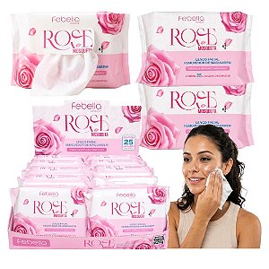 Febella - Lenço Demaquilante Rosa Mosqueta Make Out LRM50704 - 12 Pct (Validade: 01/2029)