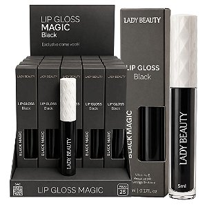 Lady Beauty - Lip Gloss Magico Preto PRO52 - 25 Und  (Validade: 06/2029)