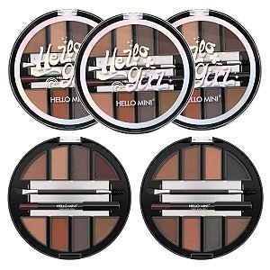 Hello Mini - Sombra para Sobrancelha Hello Girl X069 - 06 Und (Validade:12/2030)