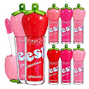Pink 21 - Lip Gloss Morango Fresh Collection CS6740 - 06 Und