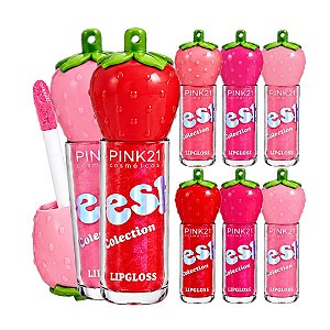 Pink 21 - Lip Gloss Morango Fresh Collection CS6740