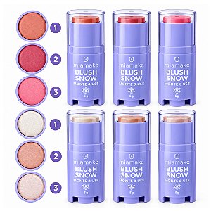Mia Make - Blush e Iluminador Snow Monte e Use 639 - 06 Und