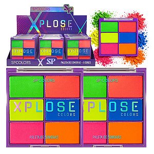 SP Colors - Paleta de Sombras Neon Coloridas SP173 - 24 und