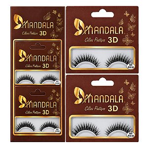 Mandala - Cílios postiços 3D MC018  F006 - 10 Und