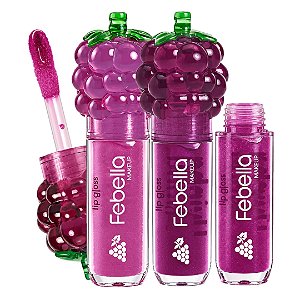 Febella - Lip Gloss 3D Uva - 4 Und