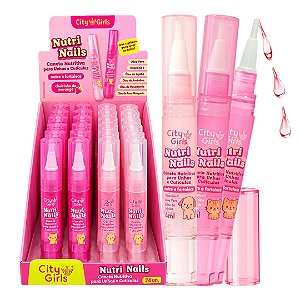 City Girls - Caneta Nutritiva para unhas e Cuticulas Cheiro de Morango CG527 - 24 Und