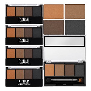 Pink 21 - Paleta de Sombras Para Sobrancelhas CS4846 - 06Und