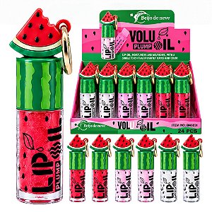 Beijo de Neve - Lip Oil Volumoso Melancia Chaveiro BN6031 - 24 Und