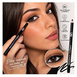 Uni Makeup - Lápis Preto Intenso Carbon Black com Apontador LA75