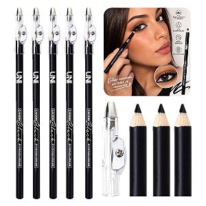 Uni Makeup - Lápis Preto com Apontador LA75 - 06 Und