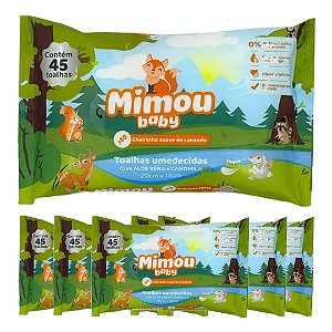 Face Beautiful - 45 Toalhas Infantil HIpoalergenica Mimou Baby Floresta FBMI006 - 12Pacts