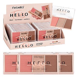 Febella - Trio Hello Blush Iluminador e Contorno TF51102 - 12 und