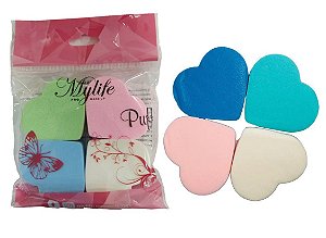 MyLife - Kit de Esponjas para Maquiagem Formato Coração ESP204 ( 12 Unid )