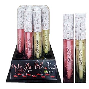 Dely Dely - Lip Oil Hidatante Labial Lichia e Kiwi ( 20 Unidades + Provadores )