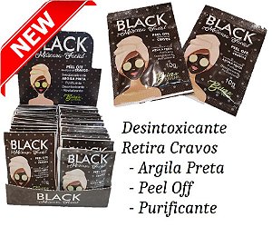 Máscara Facial Desentoxicante Anti Cravo Black Beleza Juvenil ( 5 Unidades )