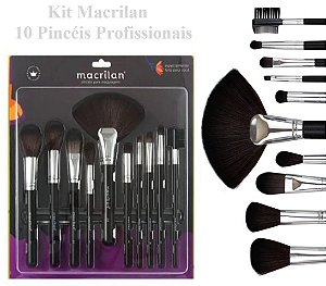 Macrilan - Kit de 10 Pinceis Profissionais KP9-1B