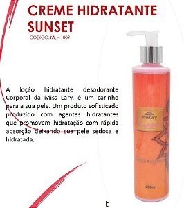 Miss Lary - Creme Hidratante Sunset ML1009 - Kit com 4 Unidades