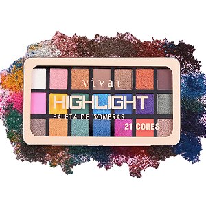 Vivai - Paleta de Sombras 21 Cores Highlight 3000 - Kit com 12 Unidades