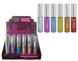 City Girls - Delineador Glitter CG188 - Display com 24 unidades