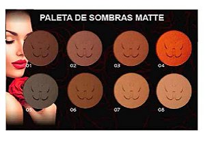 Ludurana -  Paleta de Sombras Matte 8 Cores Nudes  M00045
