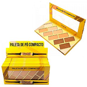 Ludurana - Paleta de Pó de Contorno Facial B00119 - Kit com 12 UNidades