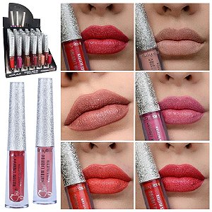 Ruby Rose - Batom Líquido Shine Kisses Glitter  HB8223 Group 01 – Box c/ 36 unid